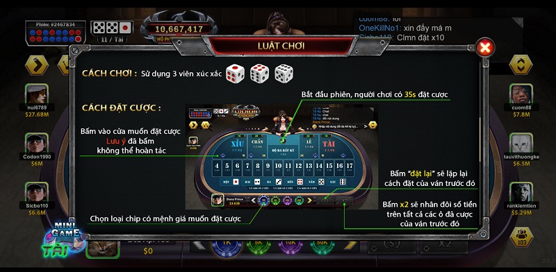 luat choi game sicbo b52 club